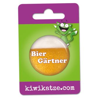 Ansteckbutton Biergärtner an Eurolochkarte